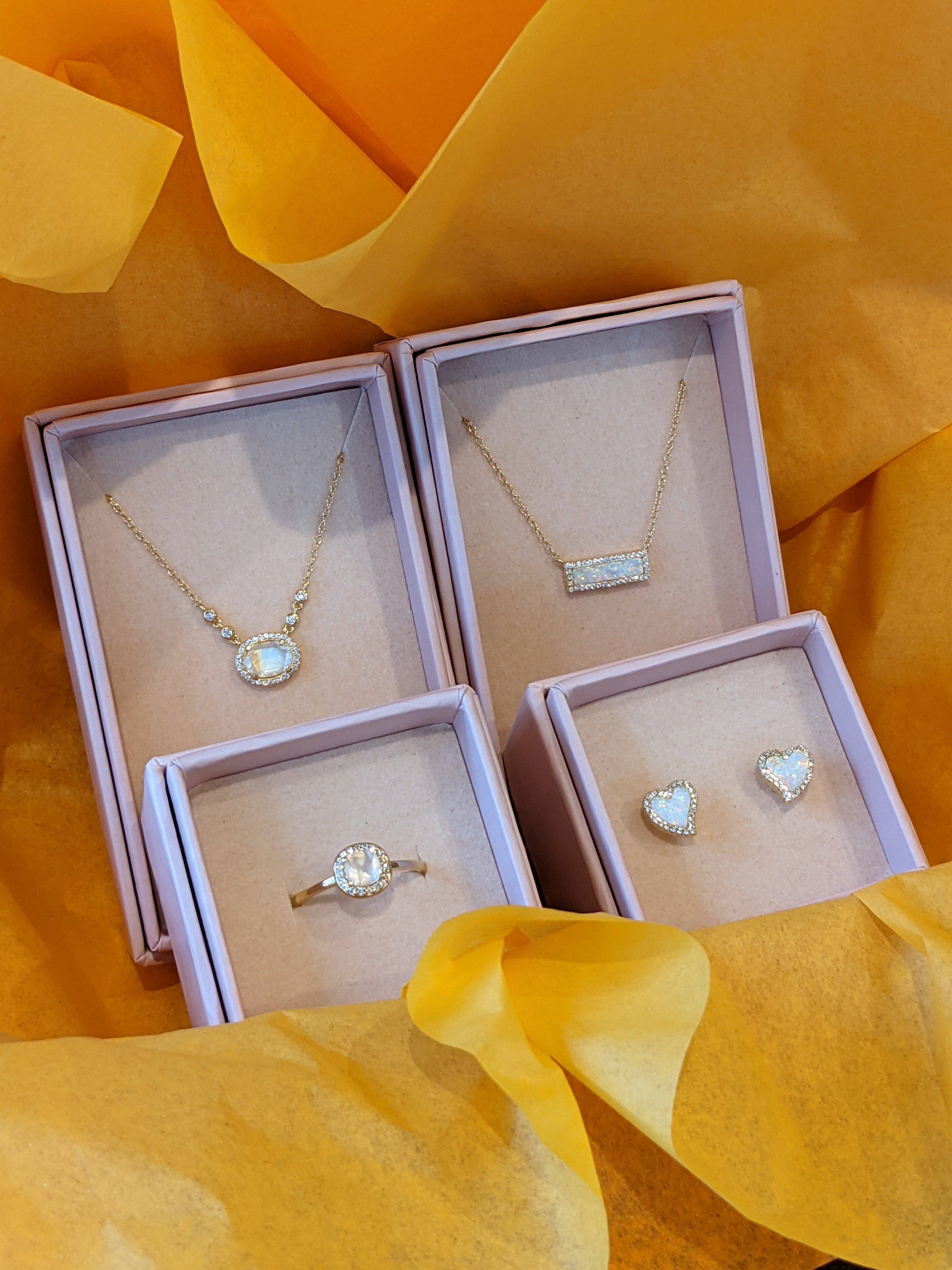 Kamaria Jewelry – Brincos de pino por atacado – Brincos de coração Amore - Opal8