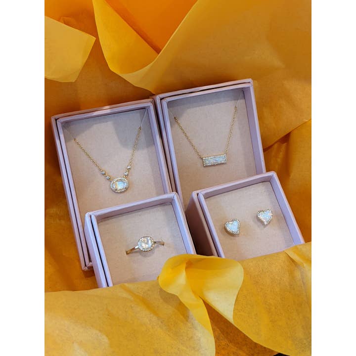 Kamaria Jewelry – Brincos de pino por atacado – Brincos de coração Amore - Opal8