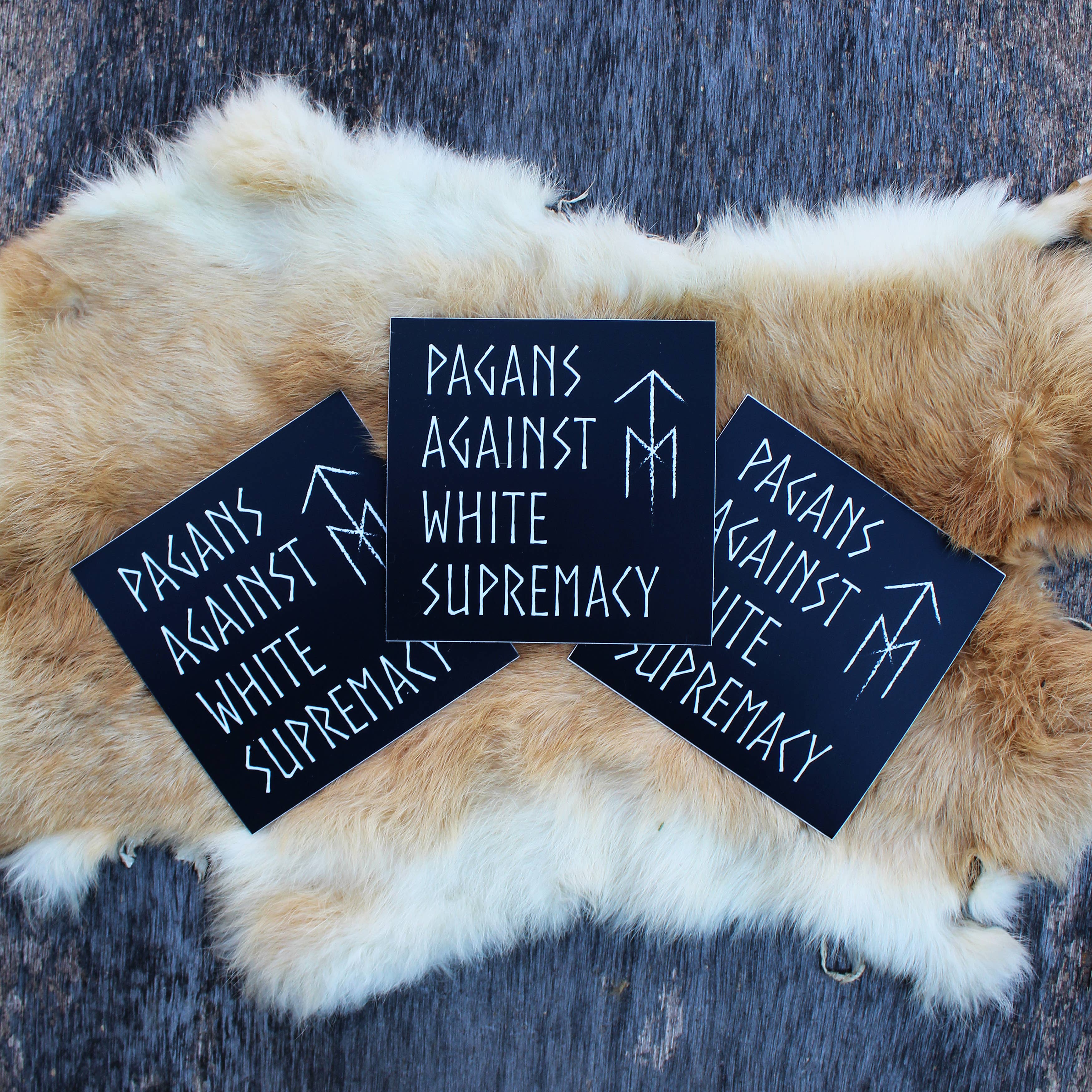 Fendywitch Designs - Wholesale Sticker - Pagans Against White Supremacy Vinyl Sticker