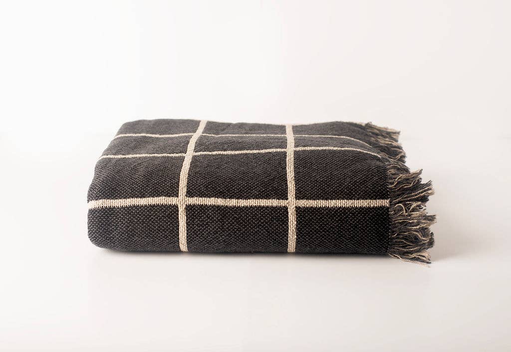 Kindly Woven - Wholesale Throw Blanket - Greer Blanket – Nocturne -Kindly Classic–Reversible– USAmade2