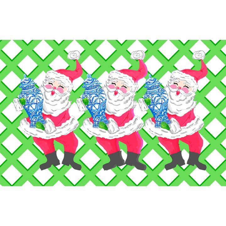 St. Chinoiserie Holiday Paper Placemat Pad, Balsam for wholesale by Taylor Beach Design