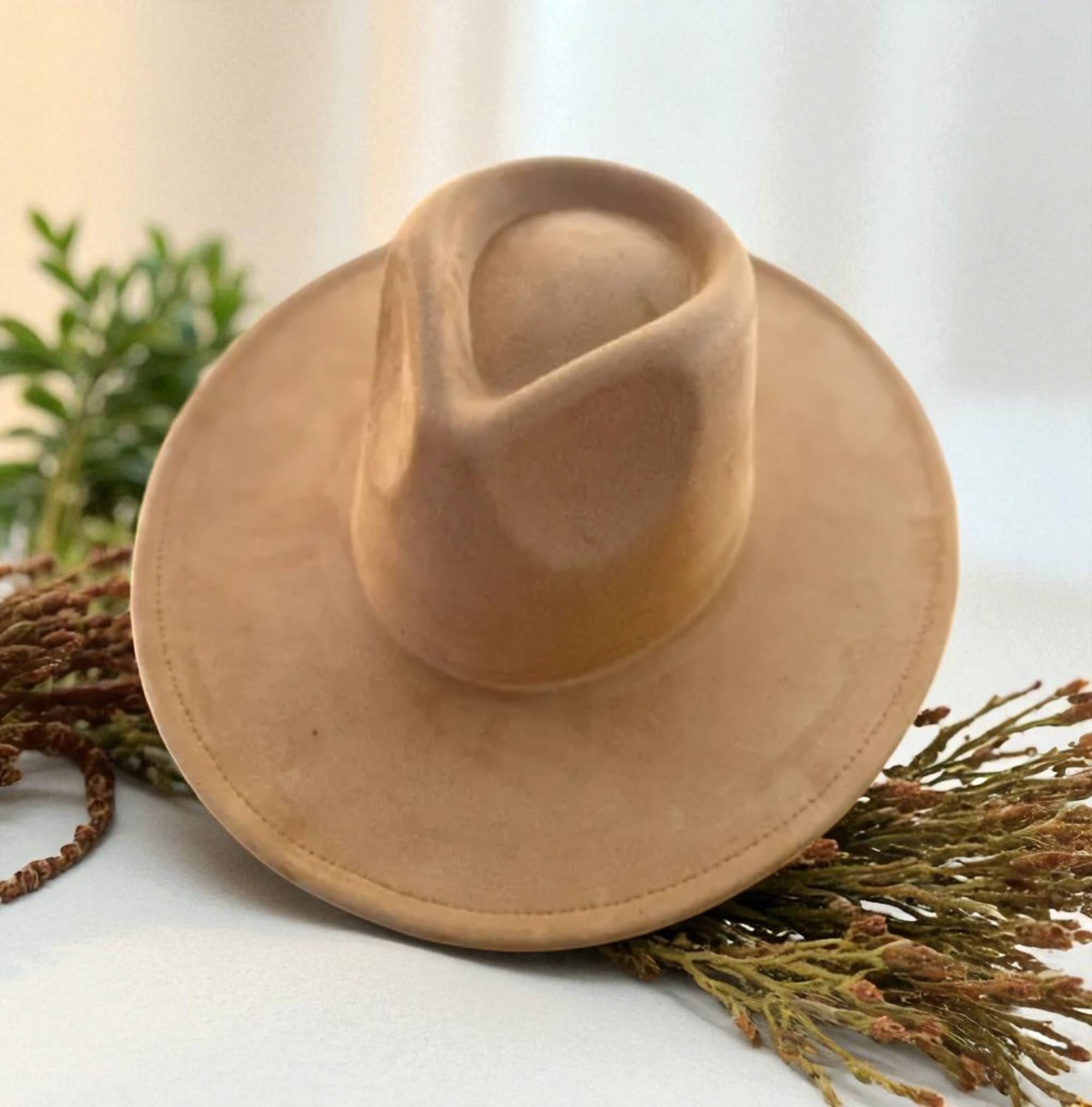 Bella Betty - Wholesale Fedora - Unisex - Vegan Suede Wide Brim Rancher Hat 16