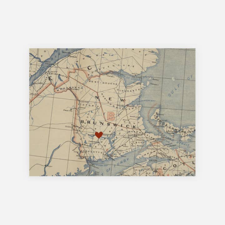 Sadie & June - Wholesale Postcard - Custom Map Postcard