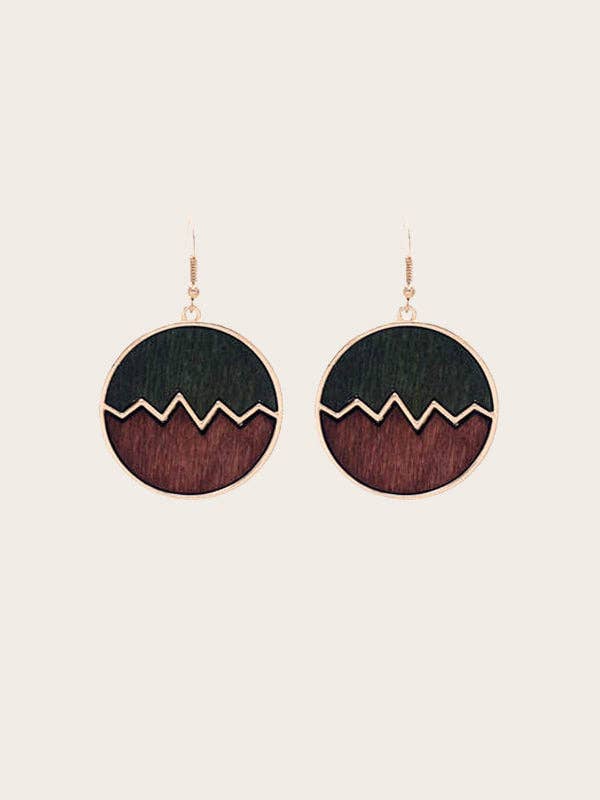 Women's Wooden Earrings - Lamier for wholesale by Wood&Chic