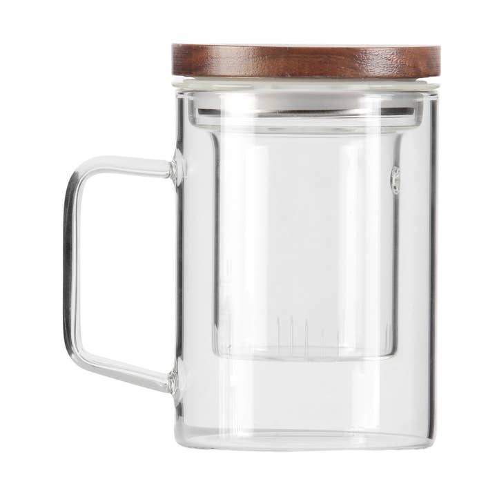 Bicchiere con infusore in vetro e coperchio a dado 350ml SOHO 29354 per la vendita all'ingrosso da parte di Kulig Sp. z o.o.