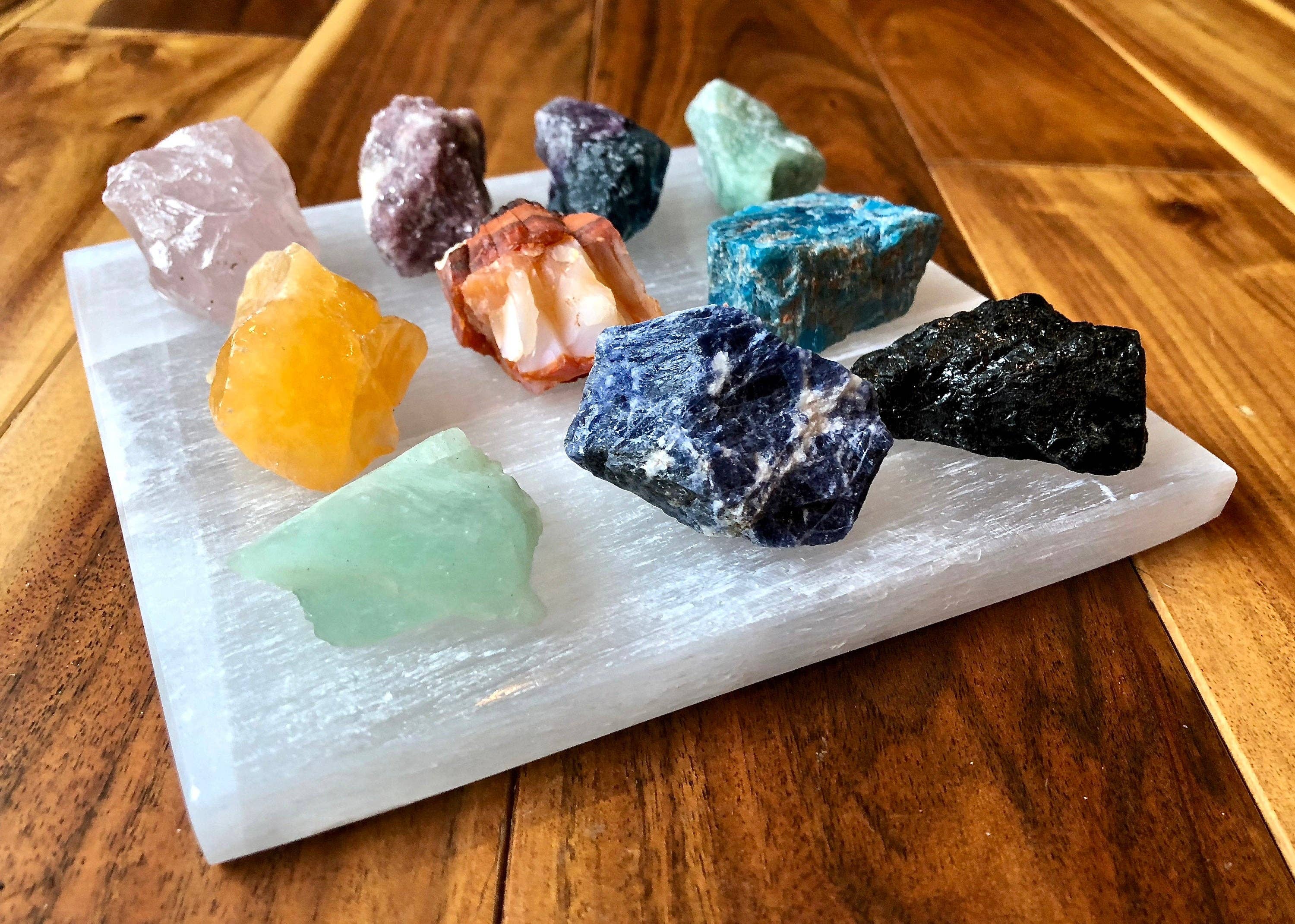 New Moon Beginnings - Wholesale Crystal Charging Plate - Square Selenite Charging Plate (~5.5") Crystal Charging Slab5