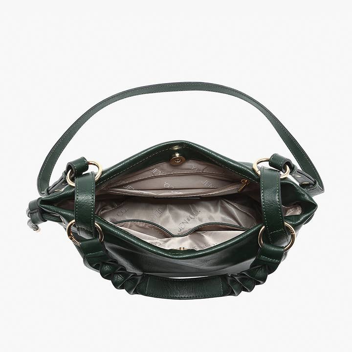 Jen & Co. – Engroshandel Skuldertaske – til kvinder – M2617 Rowan Panelet Hobo m/snoet håndtag og lang rem
