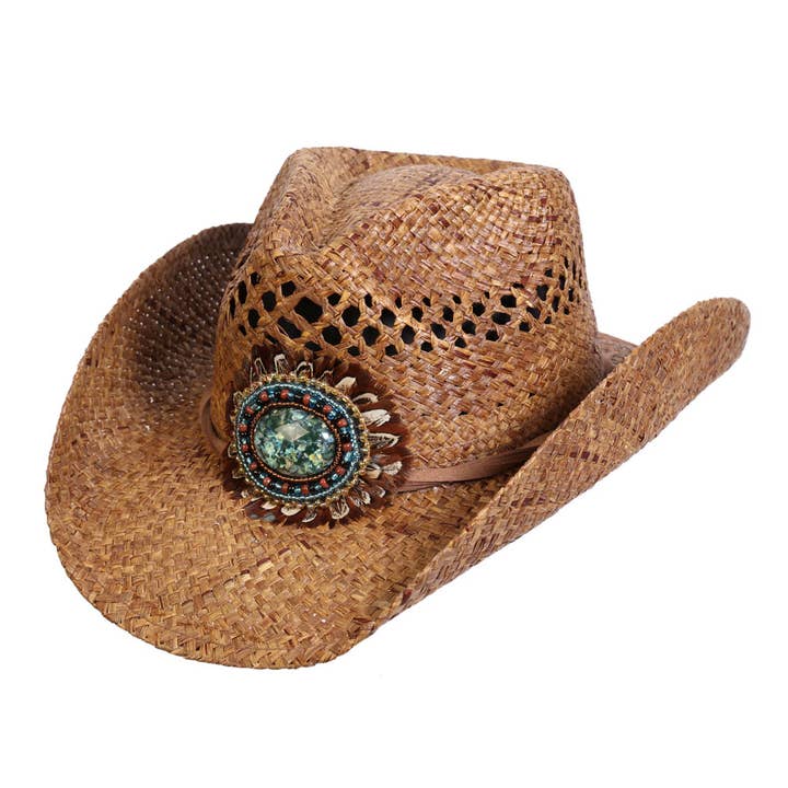 Navajo Western Raffia Formbar Hatt för wholesale av Conner Hats