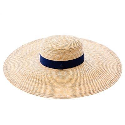 DNMC - Wholesale Straw Hat - Women's - Fine Straw Wide Brim Boater Hat