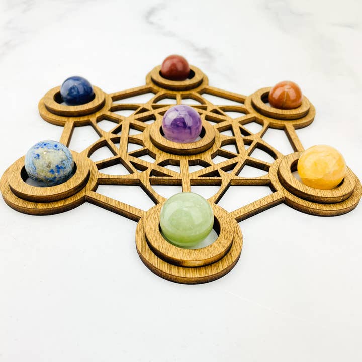 Rock Paradise - Wholesale Spiritual Stone/Crystal - Crystal Chakra Sphere Set (RK9B14)