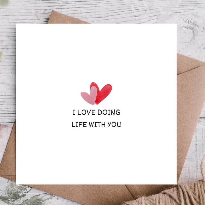 Love Doing Life With You Valentines Card for wholesale by Highgrove Cards