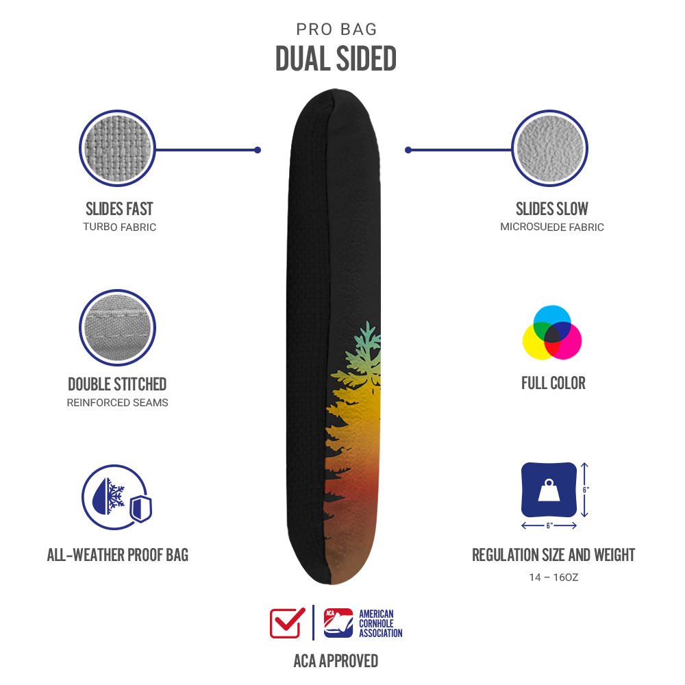 American Cornhole Association - Wholesale Cornhole - Retro Sasquatch Synergy Pro Cornhole Bags4