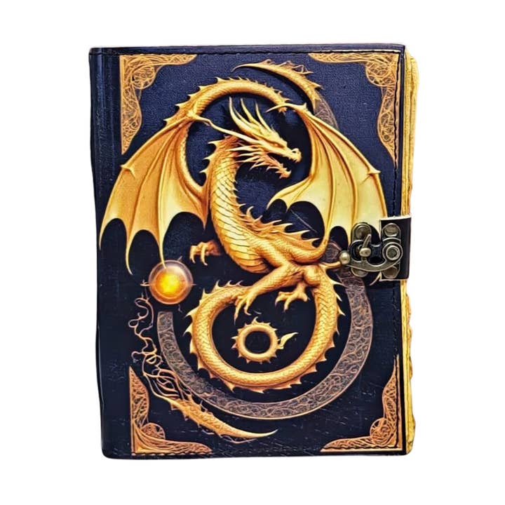 Dragon Book of Shadows Leather Journal Grimoire Spellbook for wholesale by Billion Brothers