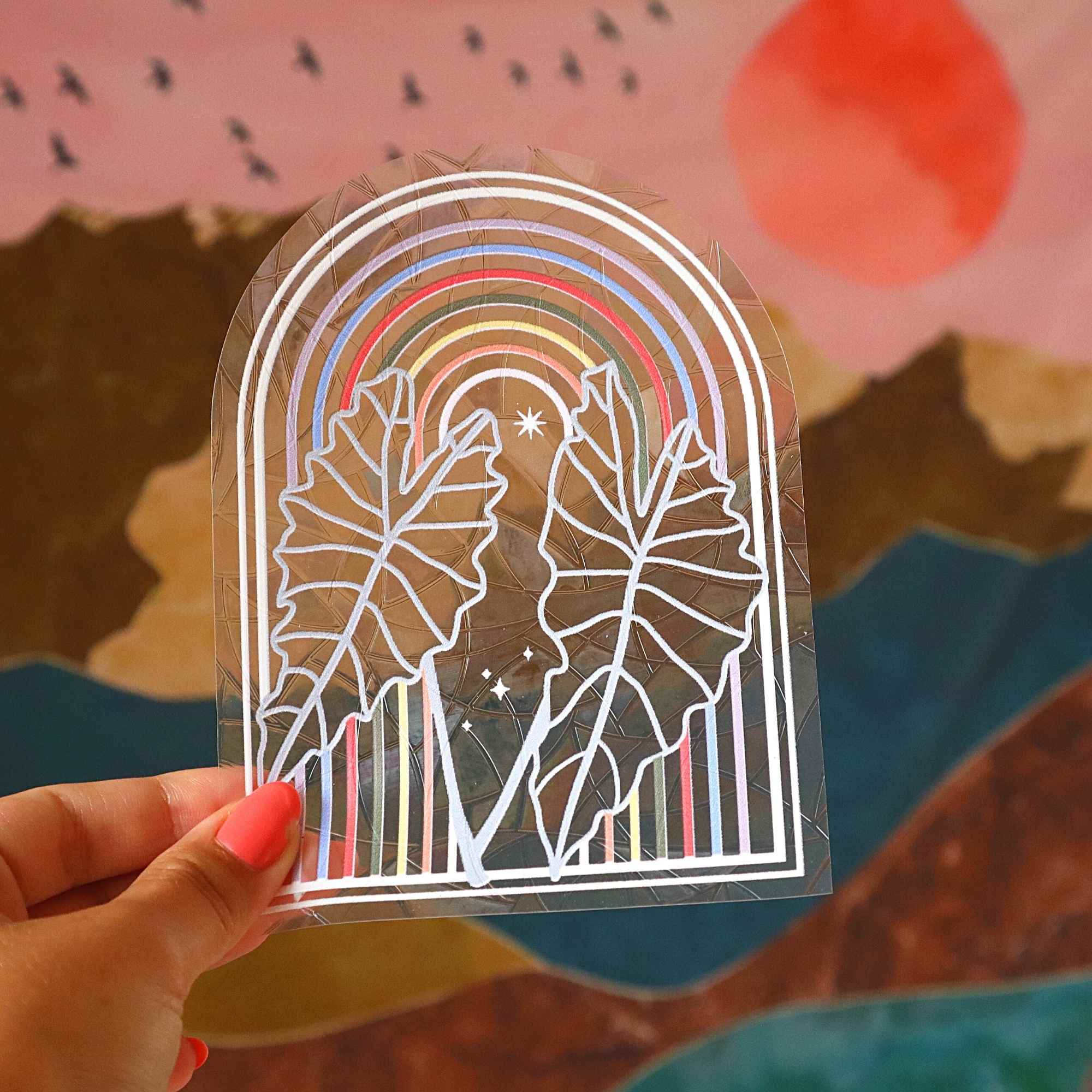 Wholesale Plant Suncatcher Sticker for your store Faire