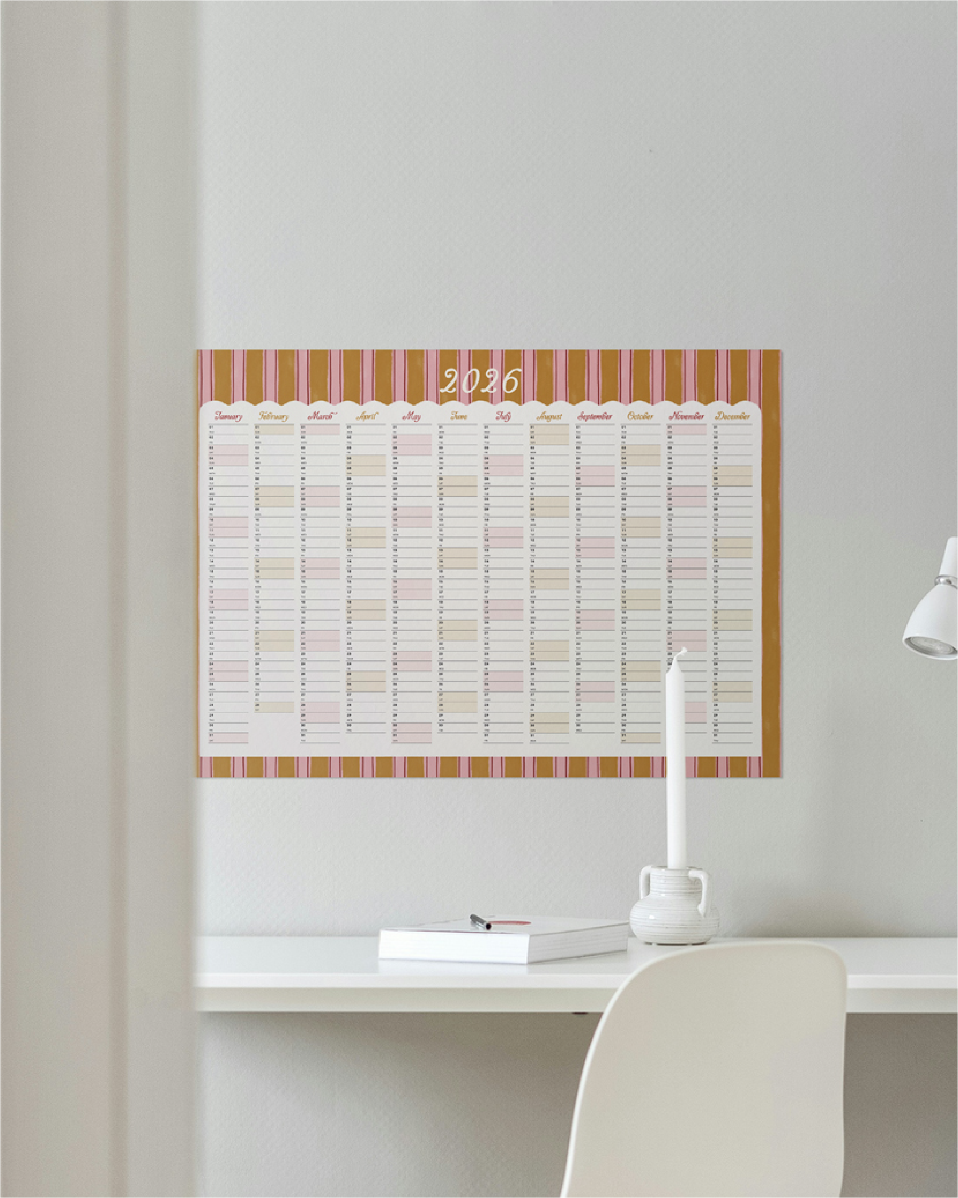 Daymaker Stationery - Wholesale Planner - 2026 Year Planner 'Golden Stripe'4