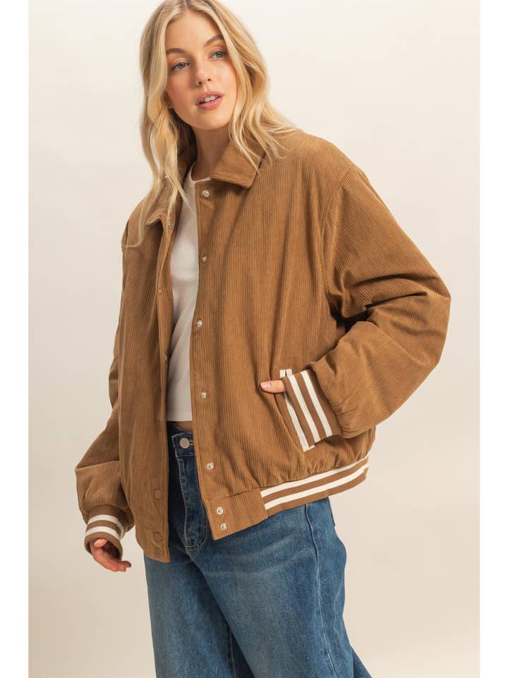 Corduroy Varsity Jacket and other Purchase Wholesale varsity jacket cropped. Free Returns & Net 60 Terms on Faire trending on Faire.