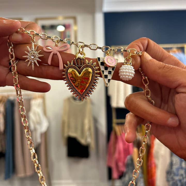 Freely Cece LLC - Wholesale Pendant/Charm Necklace - Trendy Gold Everyday Charm NecklaceÂ
