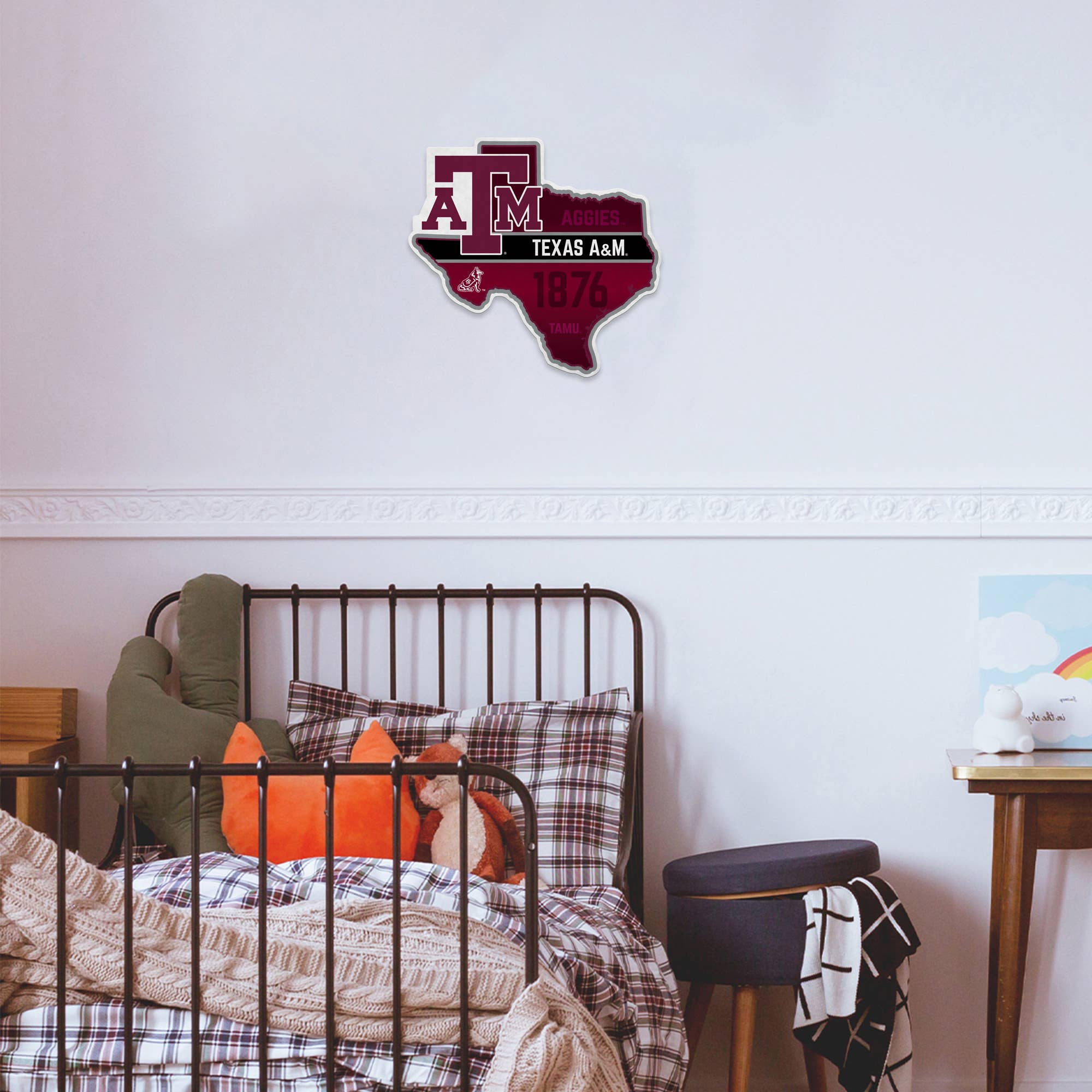 Rico Industries - Vente Pancarte - Fanion découpé en forme d'État des Aggies de Texas A&M de la NCAA3