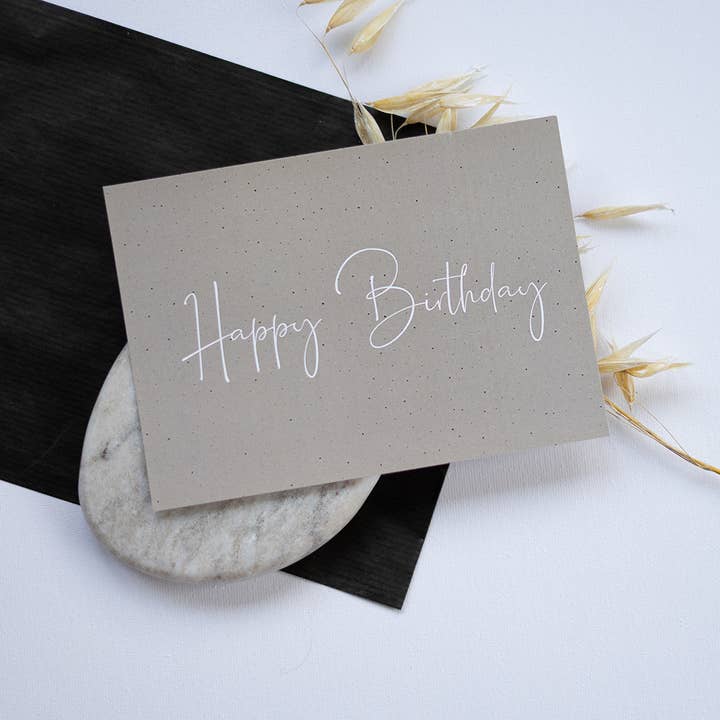 Card A6 - Happy Birthday Brown for wholesale by MOODZ design