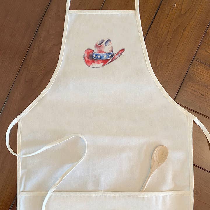 Patriotic Cowboy Hat - Women's Apron for wholesale by North & Pine