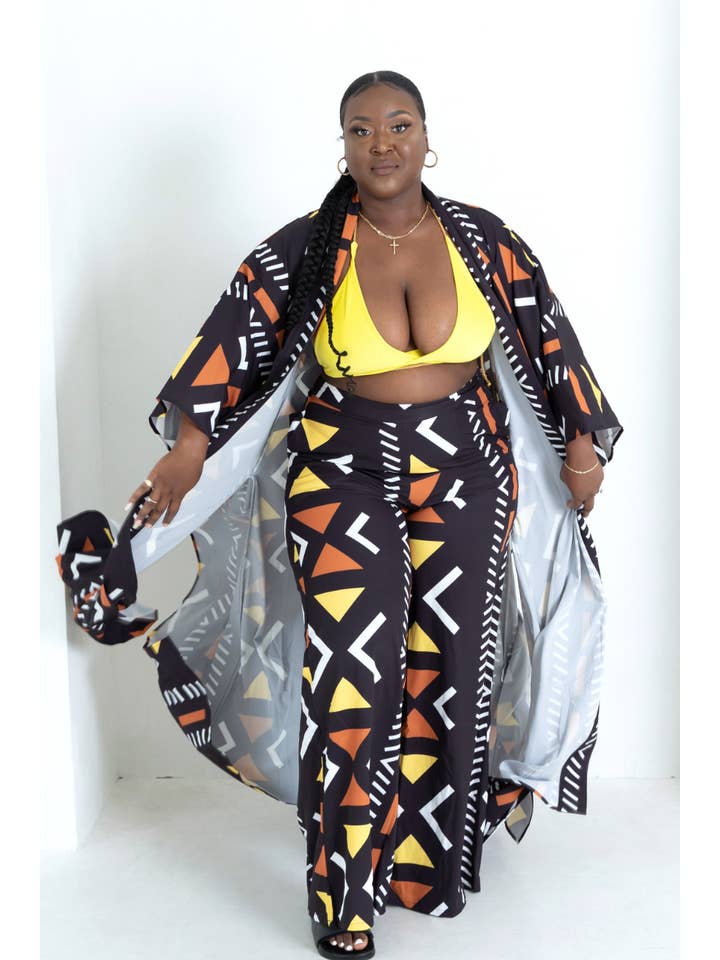 Daveenah - Wholesale Top & Pant Set (NOT Loungewear) - Women's - Lola African Print 3-piece set4