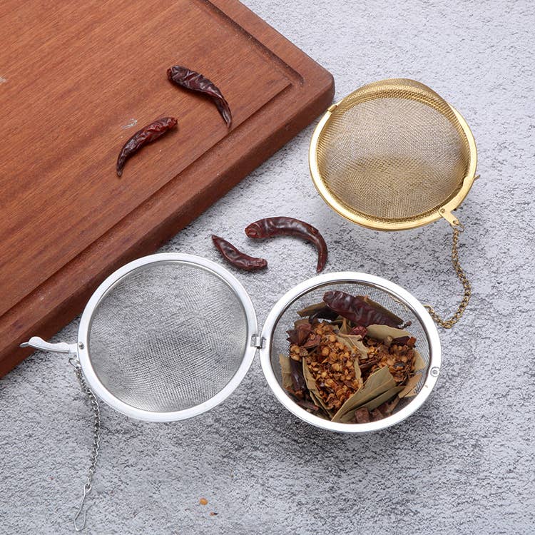 Sostraw & SmartThings – wholesale Tesil/Infuser – Tesil med kedja – 5 cm diameter – 4 färger3