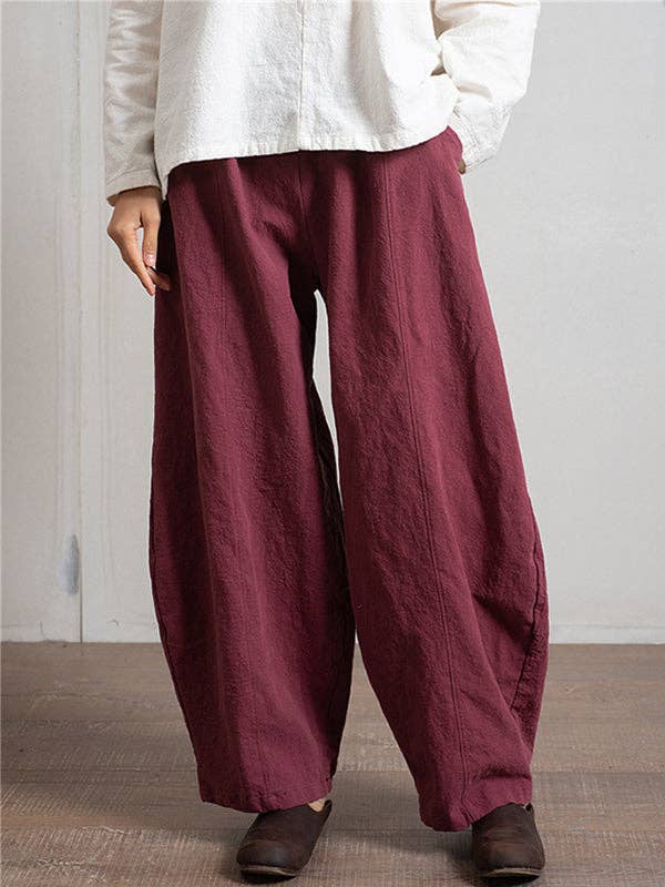 UZ Wholesale Store - Wholesale Pants - Women's - Simple High Waisted Solid Color Wide Leg Pants3
