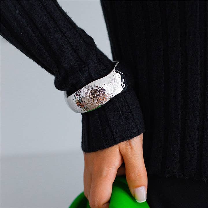 Geometric Wide Bangle Bracelet for wholesale by Ekartini