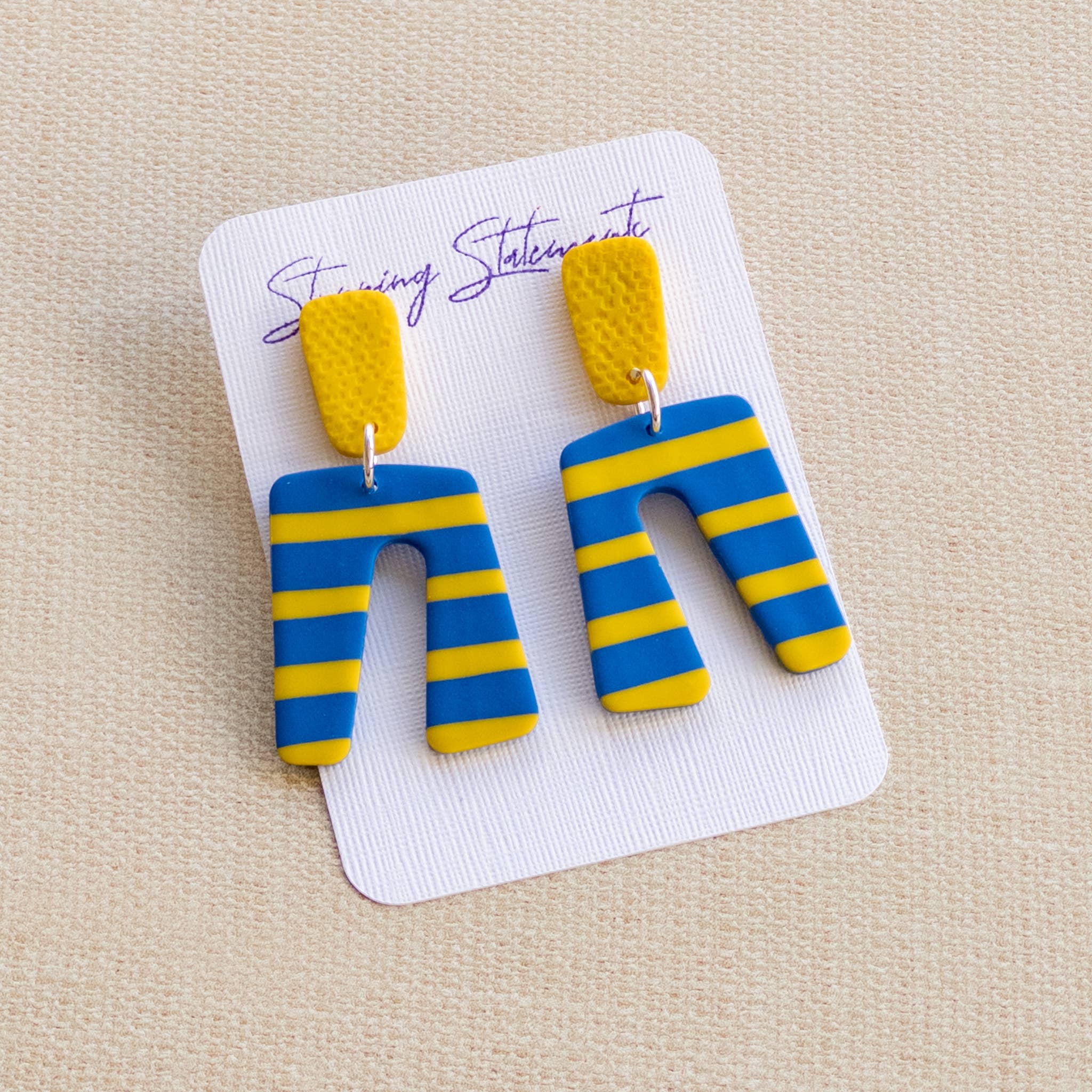 Stunning Statements - Wholesale Dangle Earrings - Brynn Gameday School Spirit Clay Earrings17
