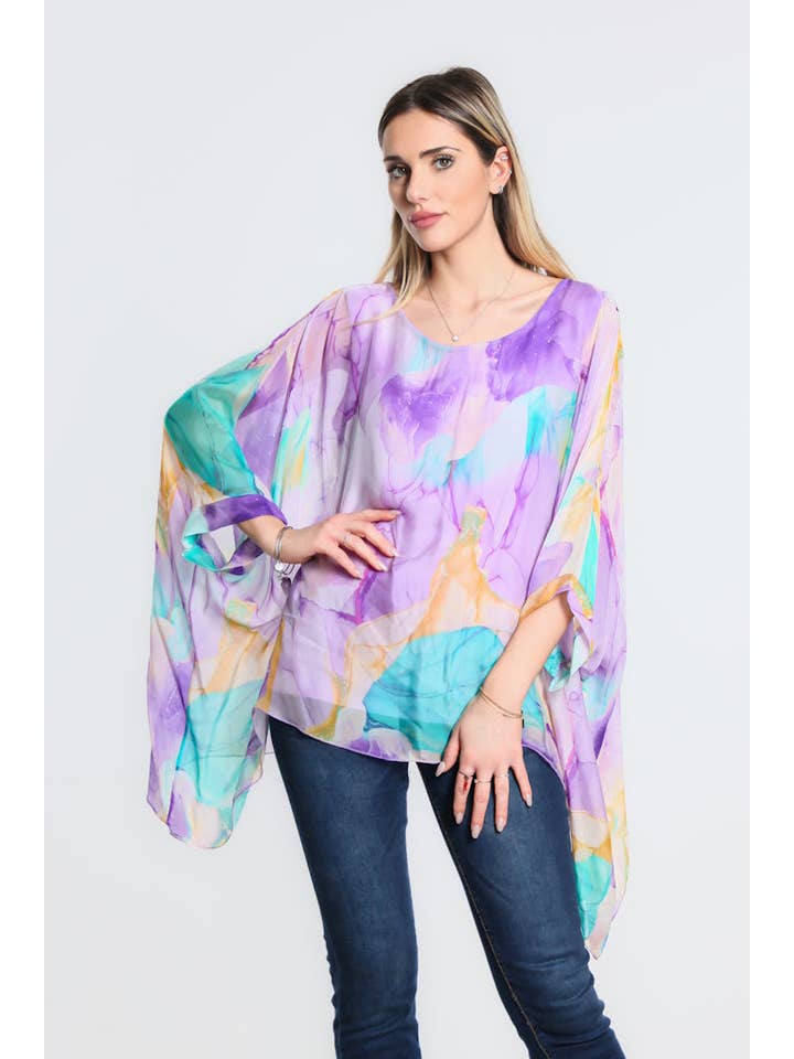 TINA Stephens Italy/Tees By Tina - Wholesale Kaftan - Women's - Sofia Zing Silk Kaftan (BQ201ZG)13