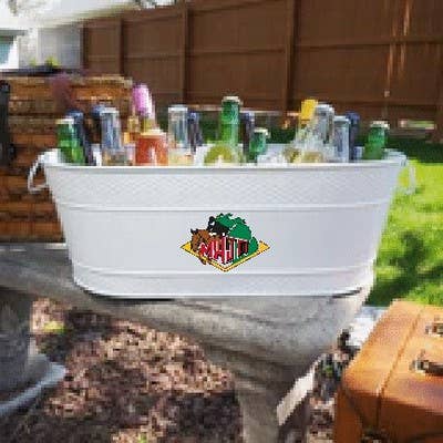 Stirrup White Hammered Colt Beverage Bucket for wholesale by Market Street Promotions