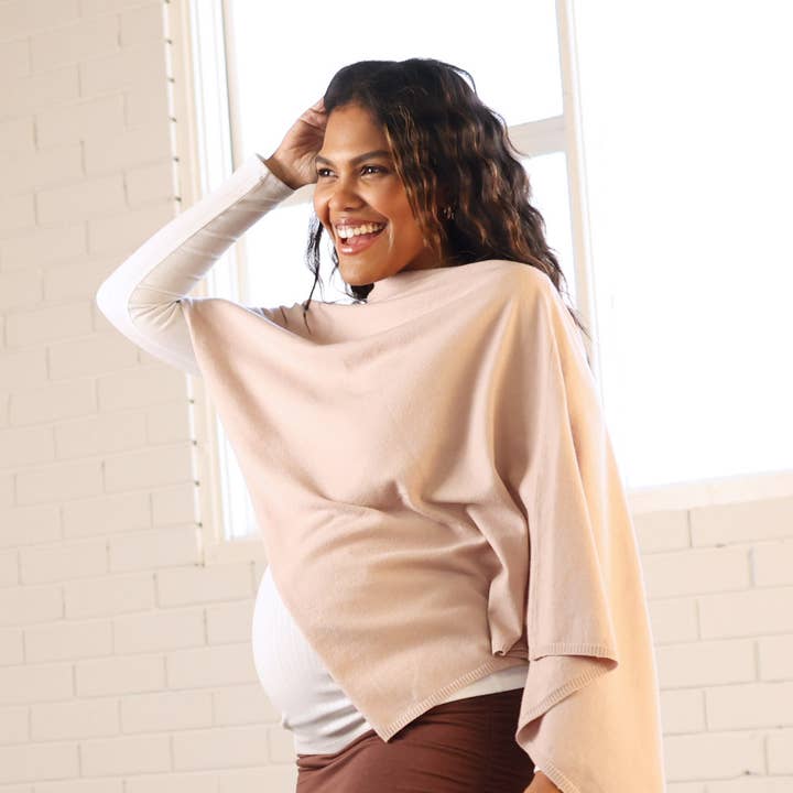 Angel Maternity – Großhandel Stillabdeckung – Mutterschaft – Moozie Mama Luxuriöser Poncho/Schal Umstands- und Stillbezug