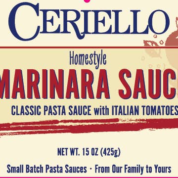 Ceriello Fine Foods - Wholesale Pasta Sauce - Ceriello Homemade Marinara Sauce1