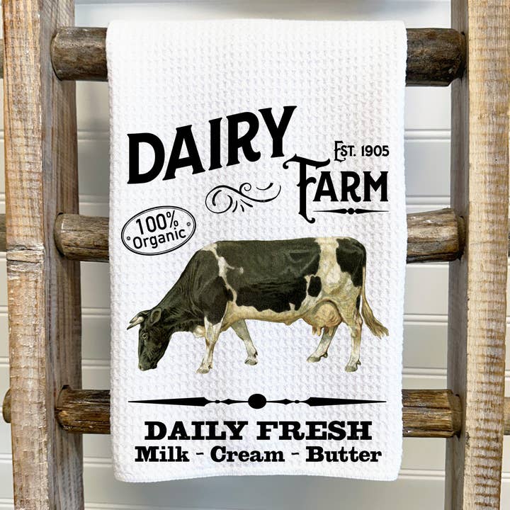 Dairy Farm Tea Towel for wholesale by This Joyful Home