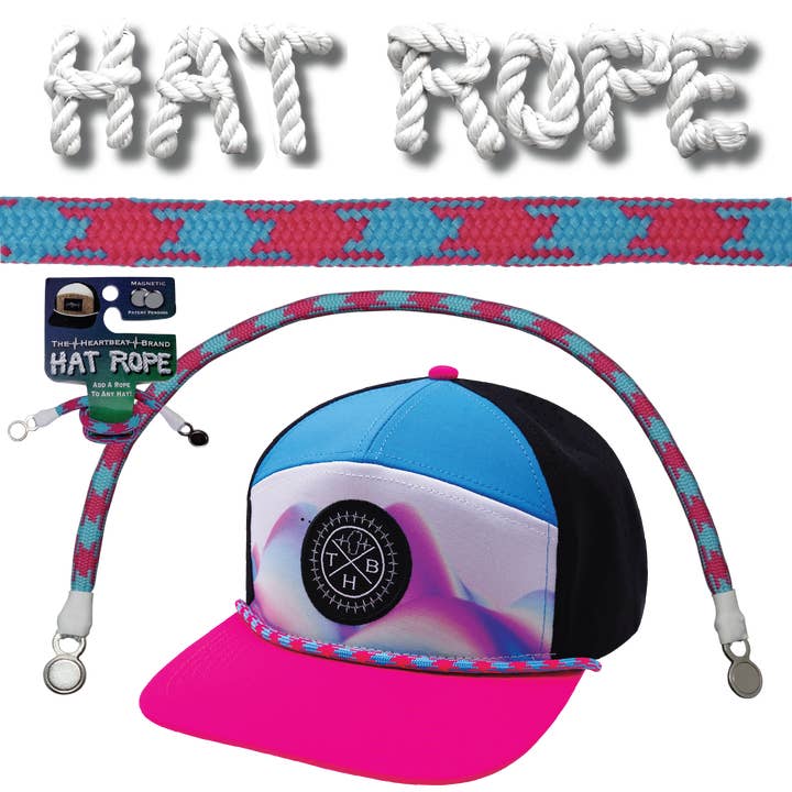 Corde à chapeau - Bleu néon / Rose néon - Aztèque (Boîte de 10 cordes) pour la vente par The Heartbeat Brand