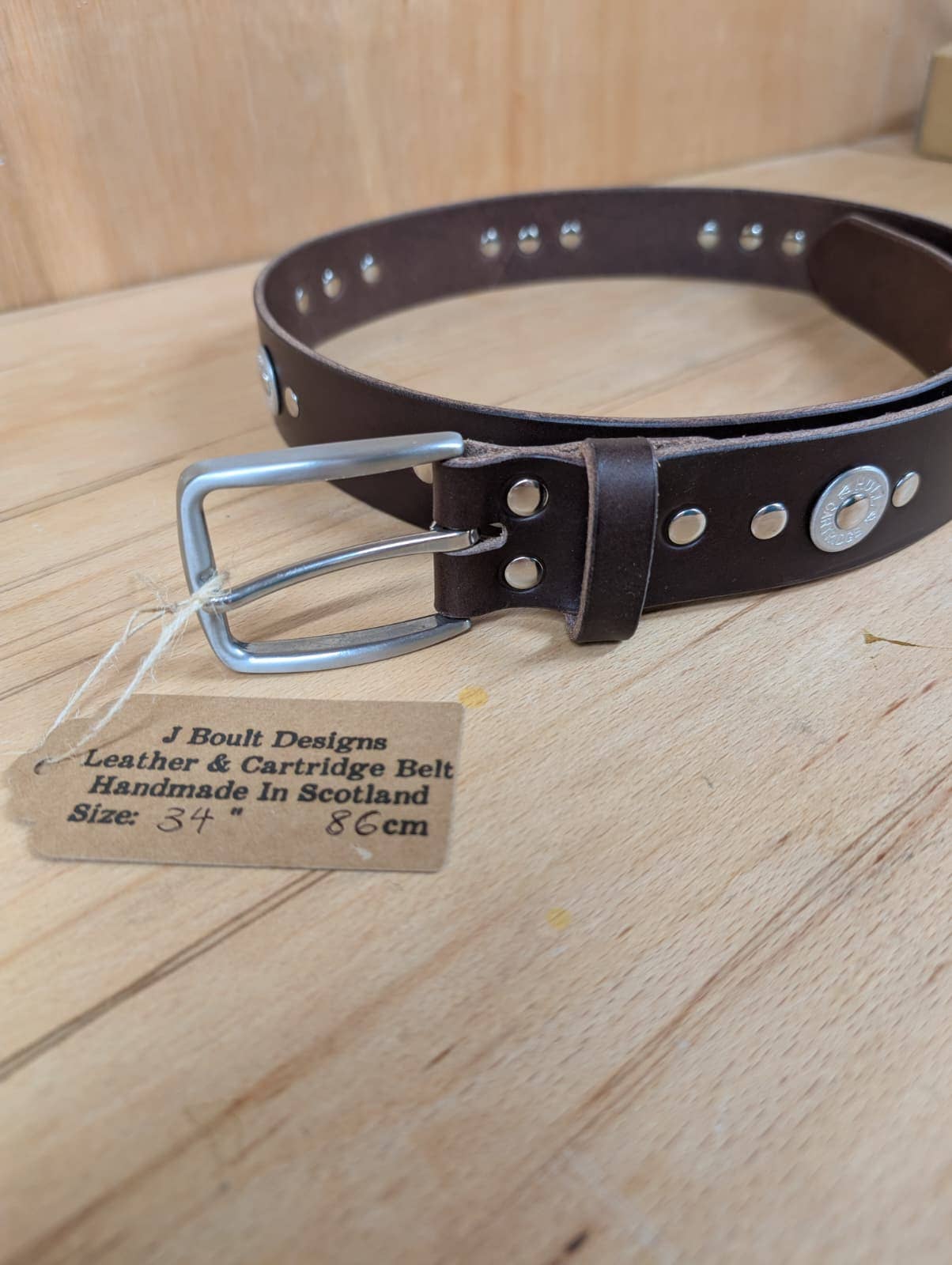 J Boult Designs – wholesale Belt – Men's – Shotgun Cartridge Leather Belt — Handmade for country men1