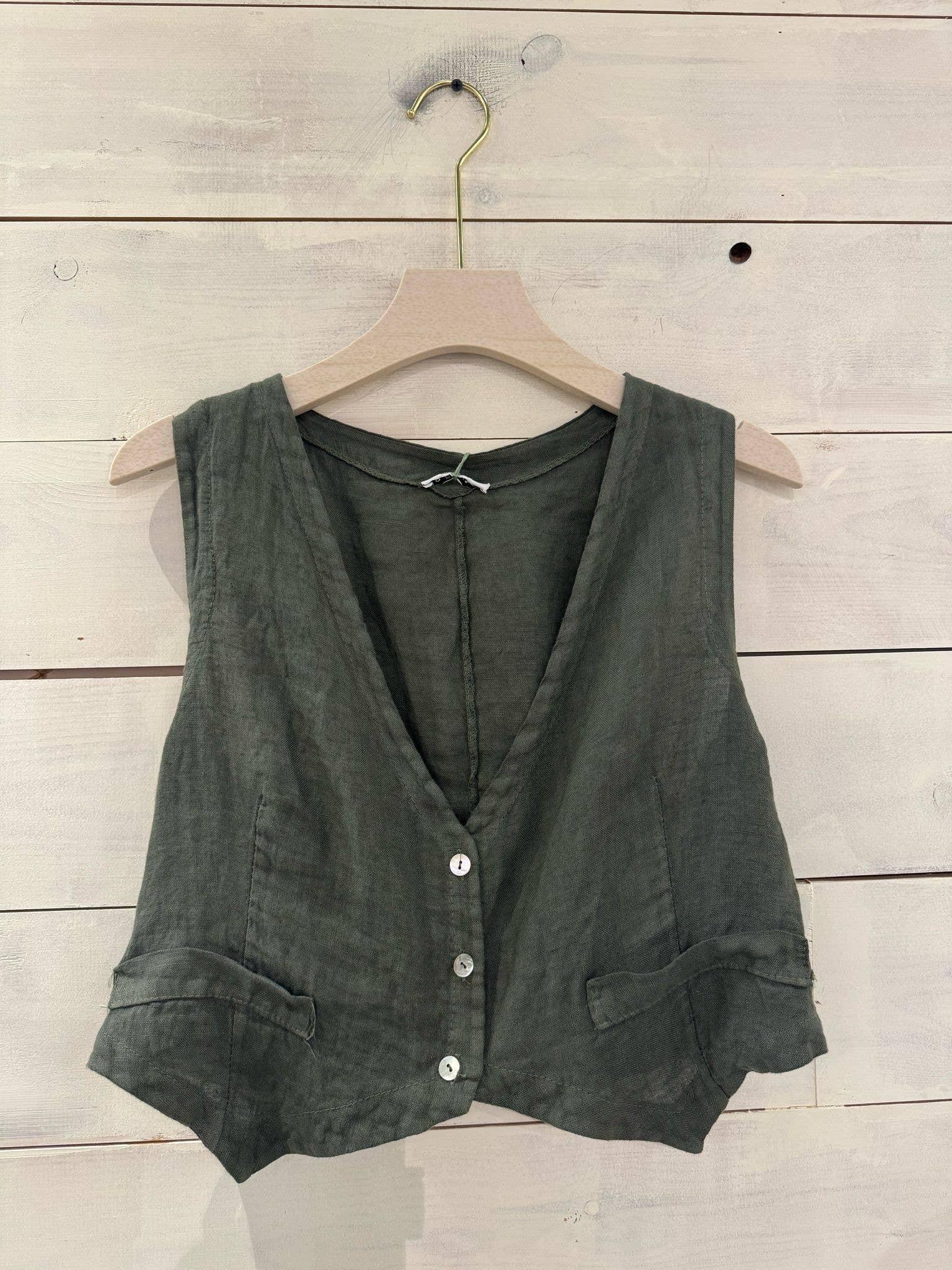 Linos y Textiles - Wholesale Blouse - Women's - REF:6454 100% linen blouse2