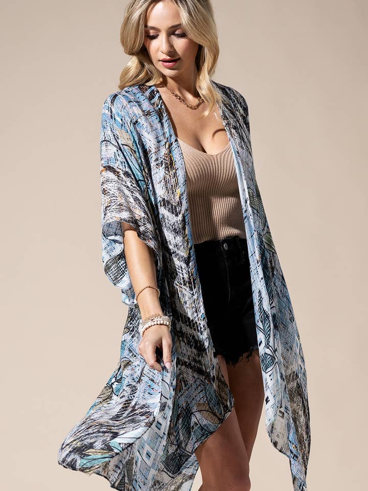 Kimono Multicolor de Ganga por atacado de Urbanista
