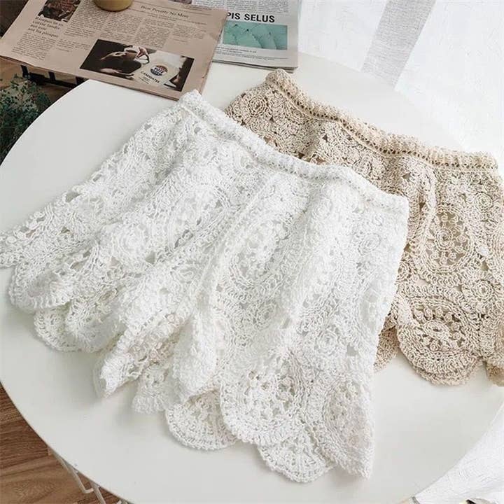 safistyle - Wholesale Shorts - Women's - Crochet Lace Hem Shorts5