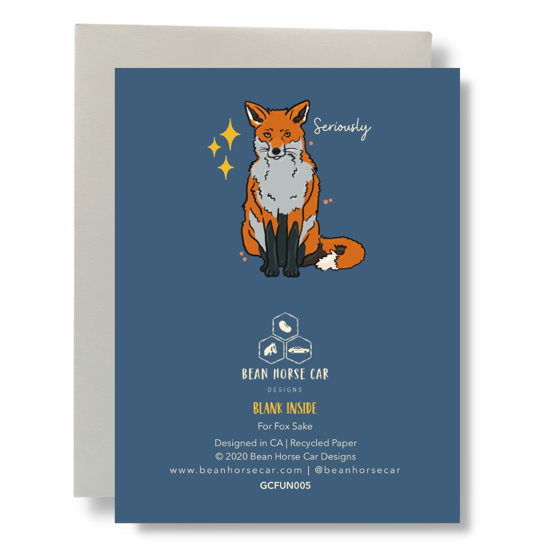 Bean Horse Car Designs - Wholesale Everyday Greeting Card - Oh, For Fox Sake Greeting Card2