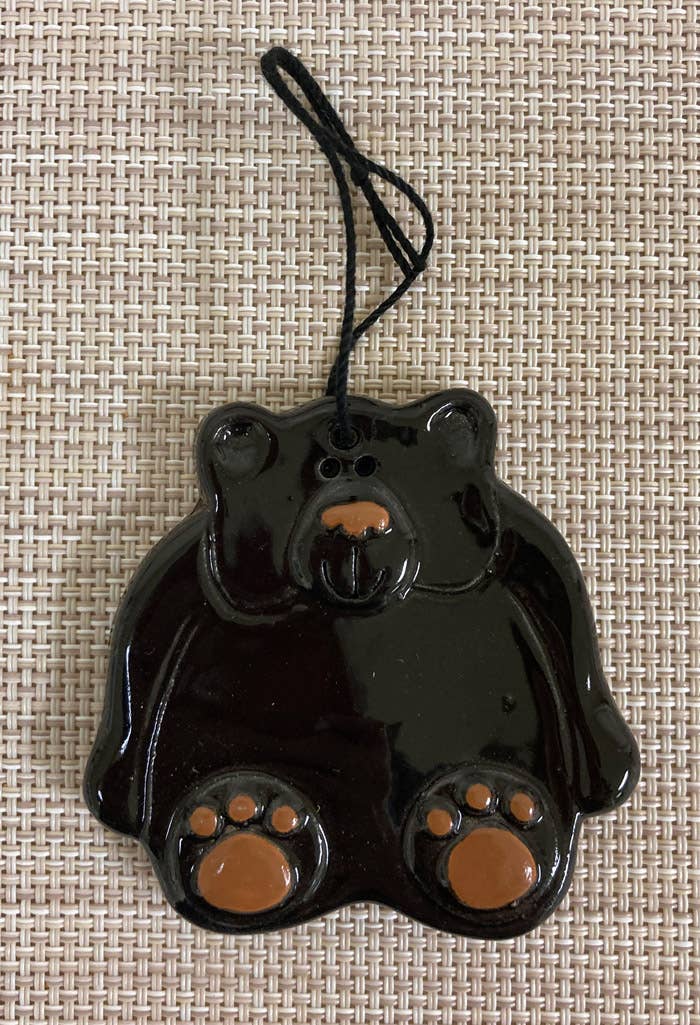 August Ceramics - Wholesale Ornament - Ceramic Black Bear Ornament2