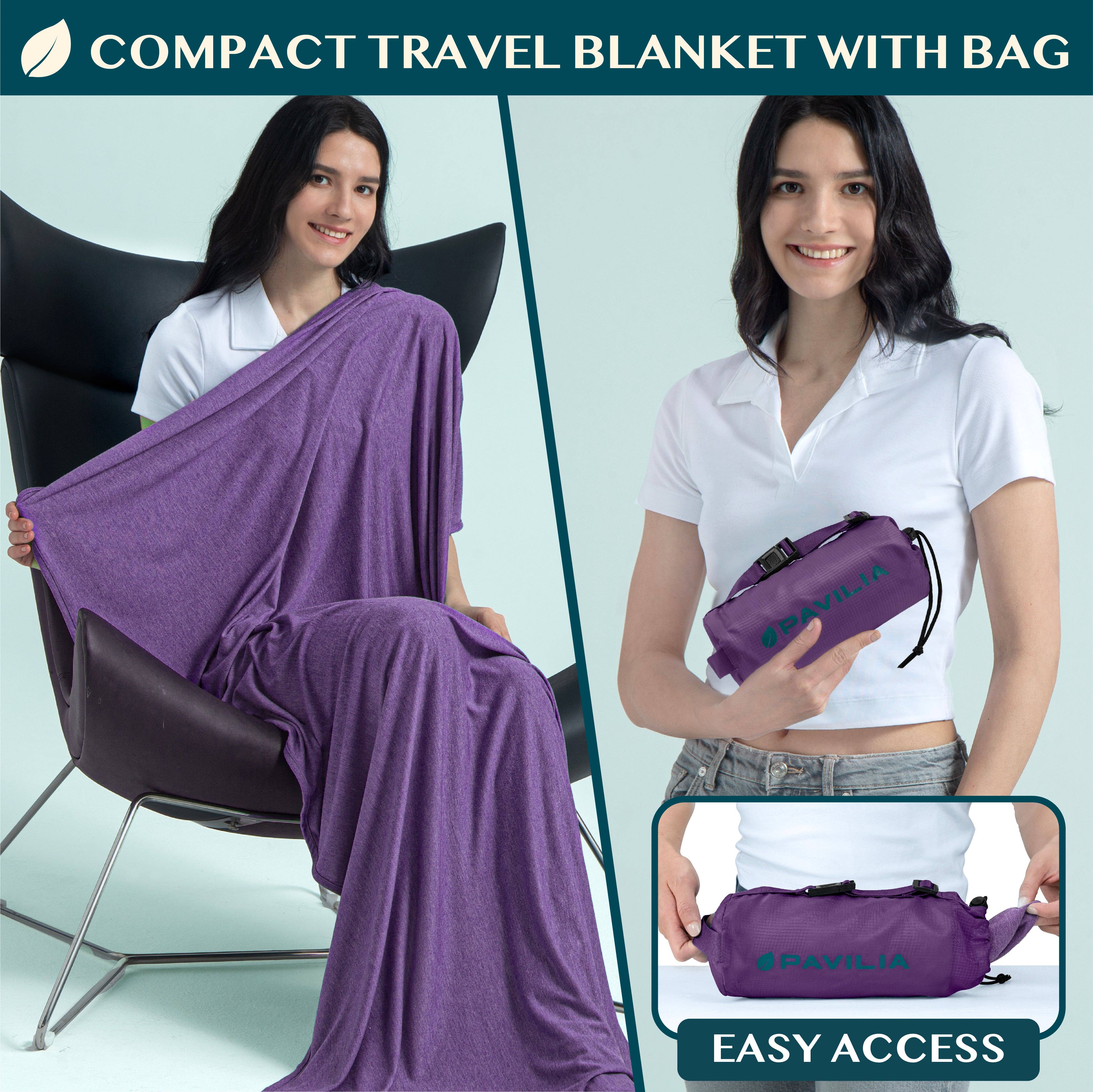 Pavilia - Wholesale Travel Blanket - Compact Travel Blanket with Bag10