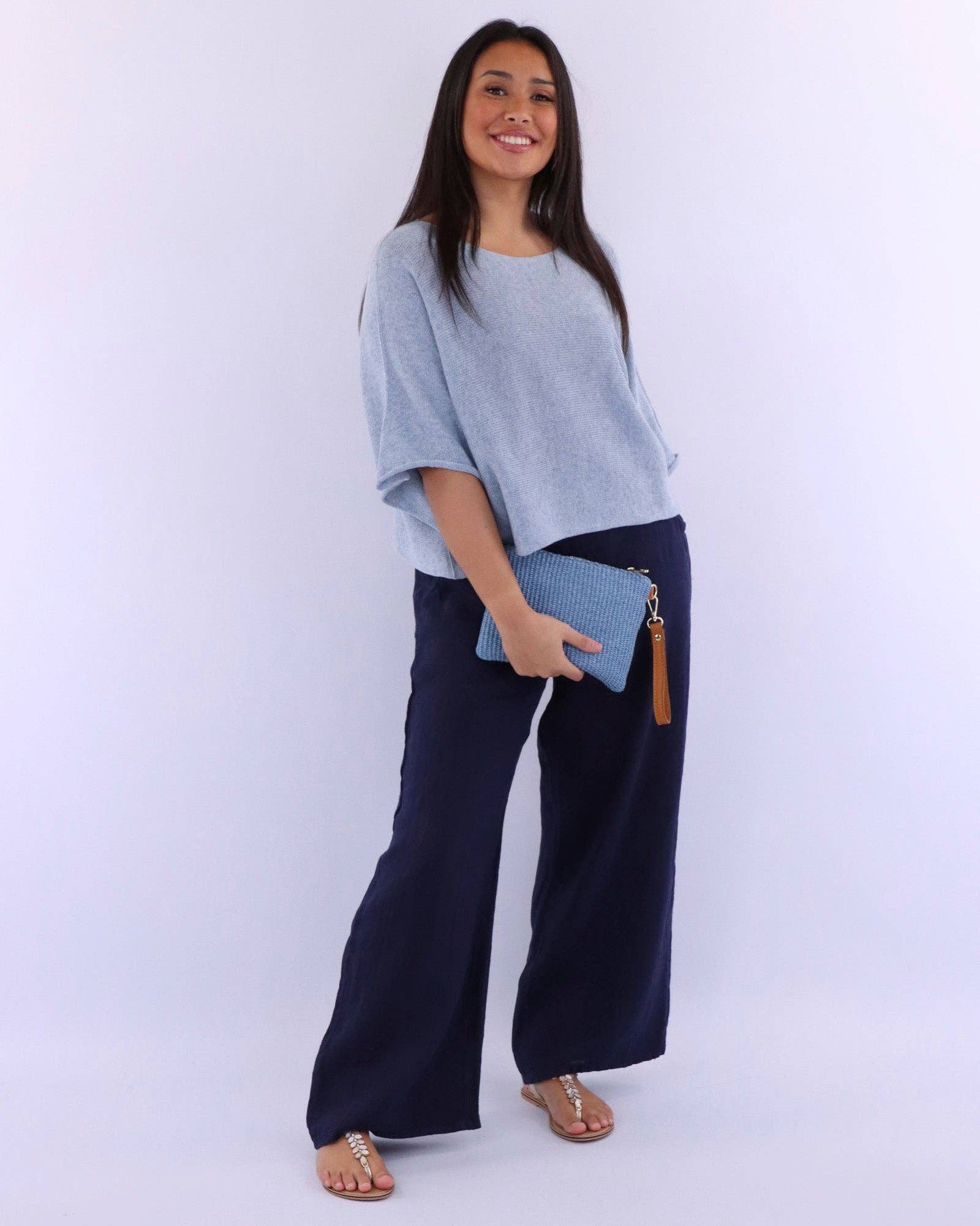 Cadenza Italy Ltd - Vendita all'ingrosso Top in maglia - Donna - Top corto a tunica in misto cotone18