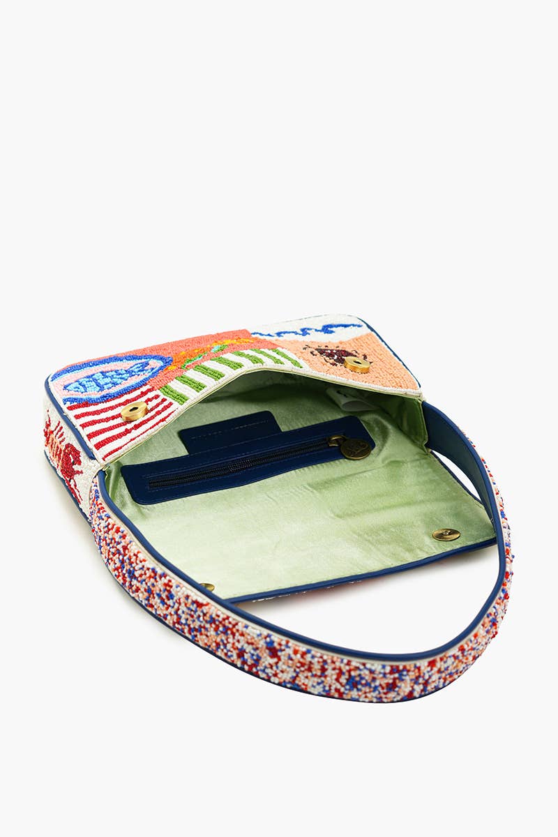 America & Beyond - Wholesale Shoulder Bag - Women's - Sun & Sea Beaded Shoulder Bag4