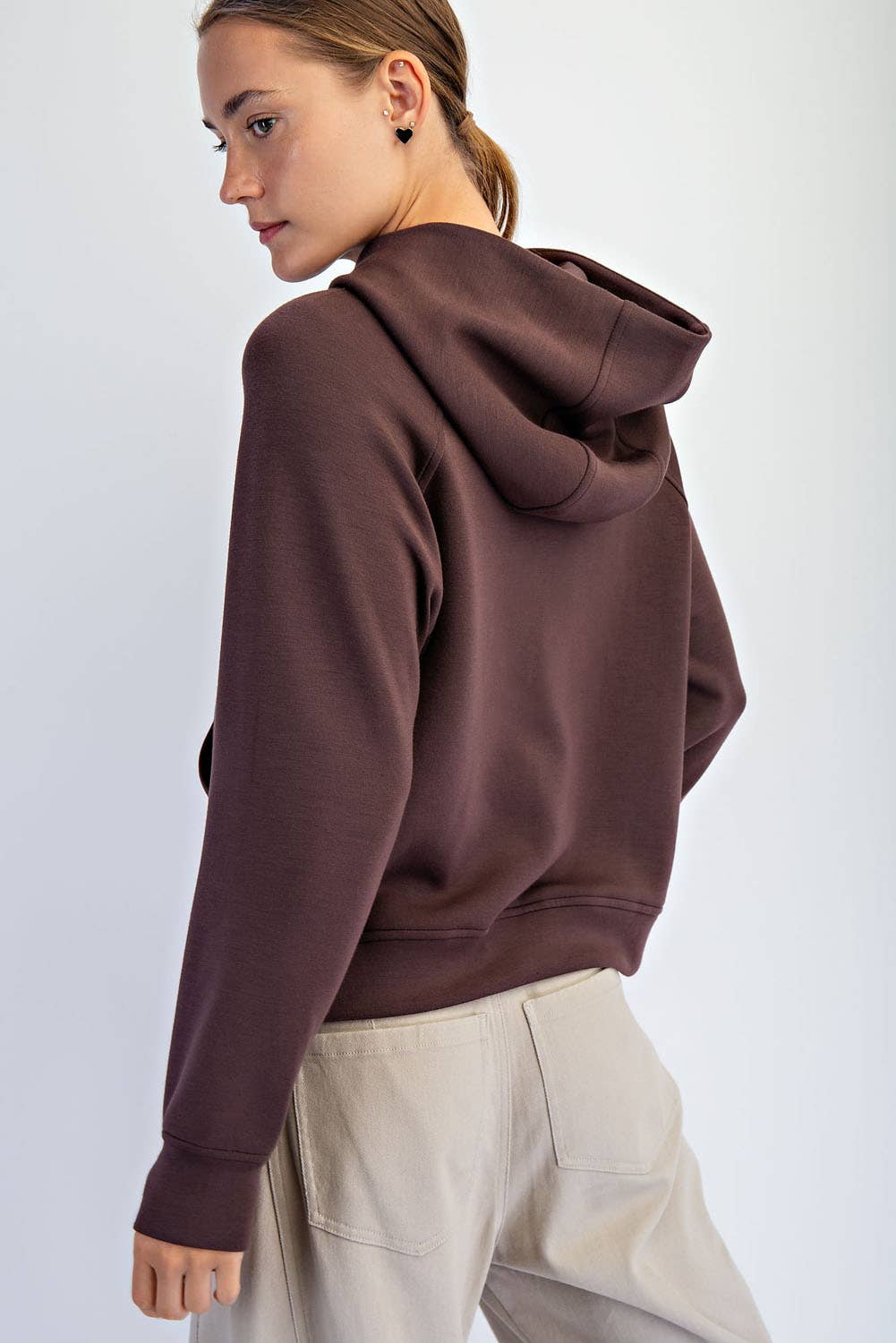 Rae Mode - Wholesale Hoodie - Women's - MODAL SCUBA QUARTER ZIP HODDIE JACKET33