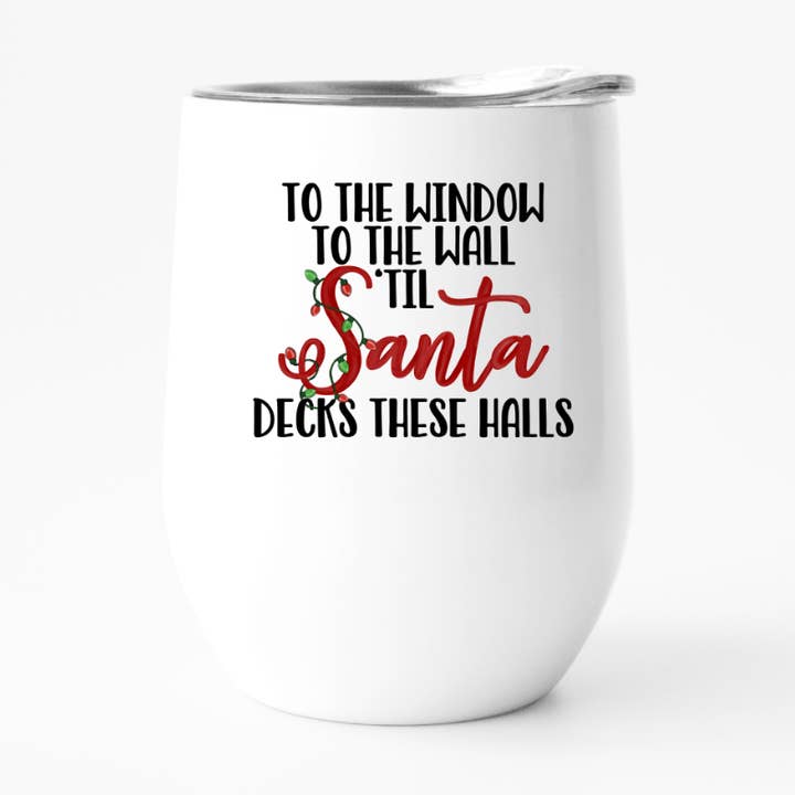 Sjov jul vin tumbler, Holiday Tumbler, Santa Cup for engroshandel hos Fbombs & Booze