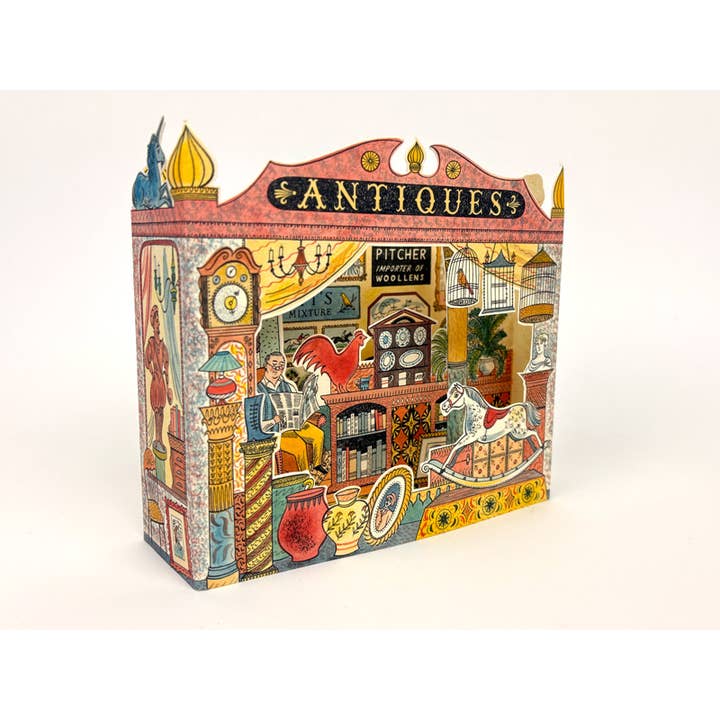 Art Angels - Vente Carte de vœux classique - Carte 3D Boutique d'Antiquités - Emily Sutton