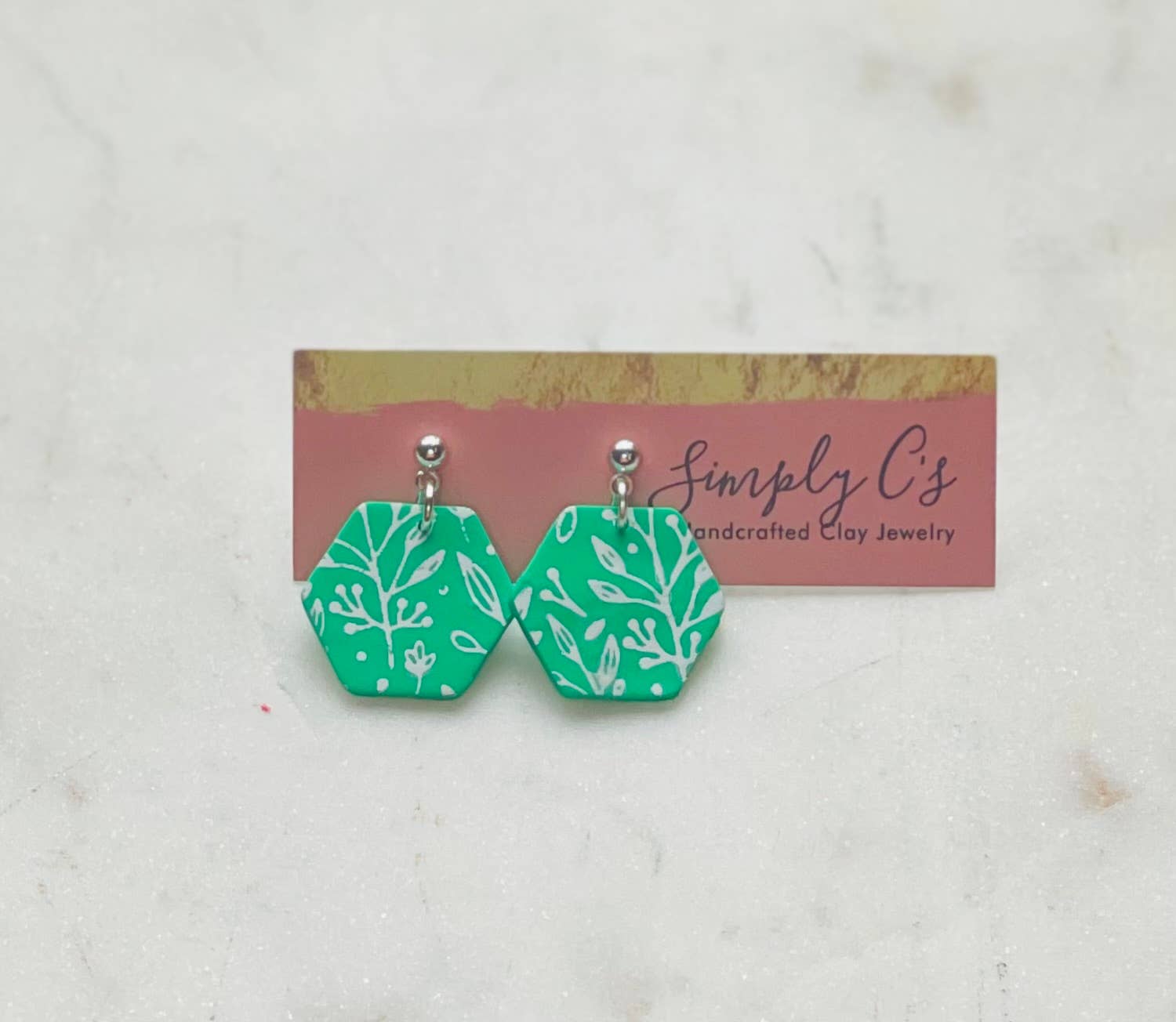 Simply C's - Wholesale Dangle Earrings - Paisley Hexy - Polymer Clay Earrings