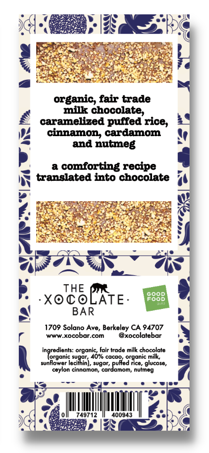 The Xocolate Bar - Wholesale Chocolate Bar - Arroz con Leche  Bar - Cinnamon Rice Organic Milk Chocolate2