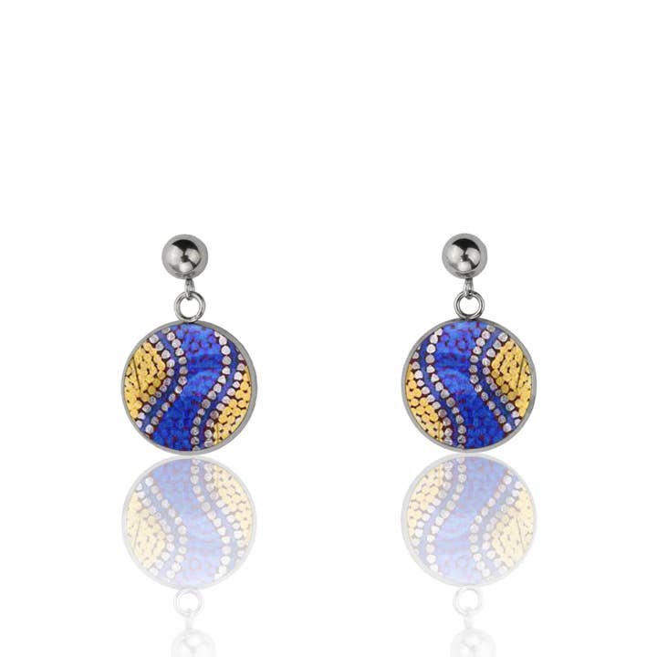 Mo Resin - Wholesale Dangle earrings - Aboriginal Dandle Drop Circle Earrings Gracie - M099W